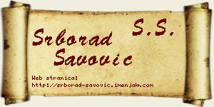 Srborad Savović vizit kartica